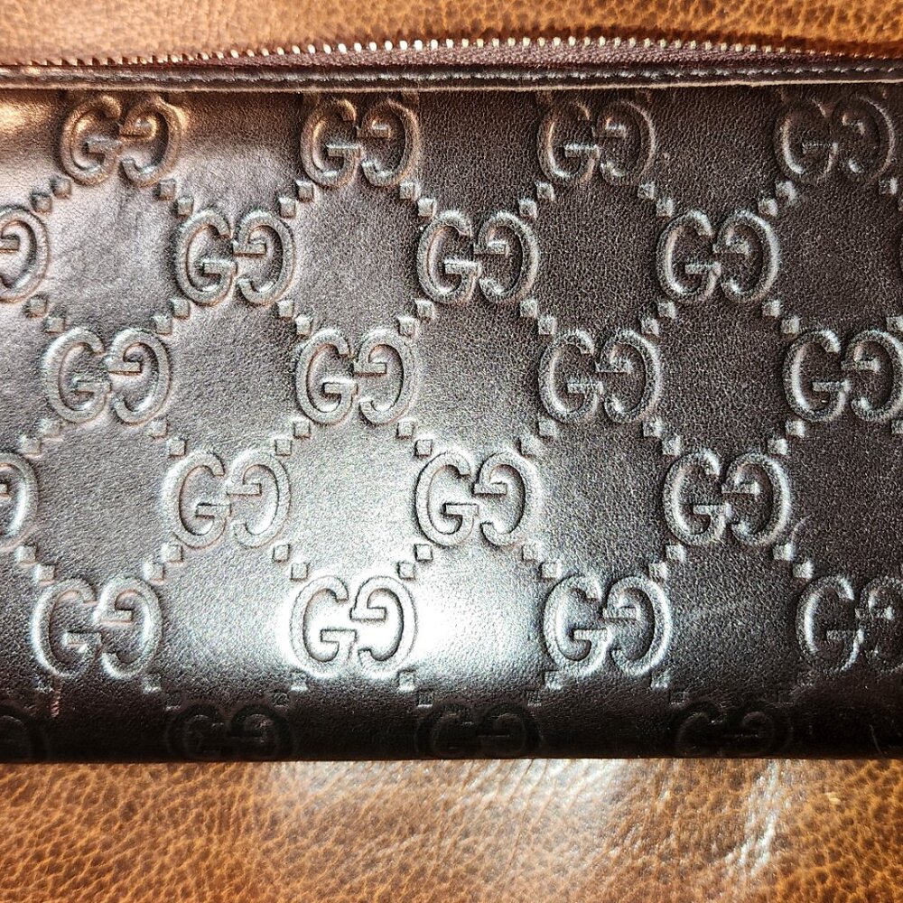 Gucci Mayfair Guccissima Leather Long Zip Around Wallet - EUC - Picture 2 of 10